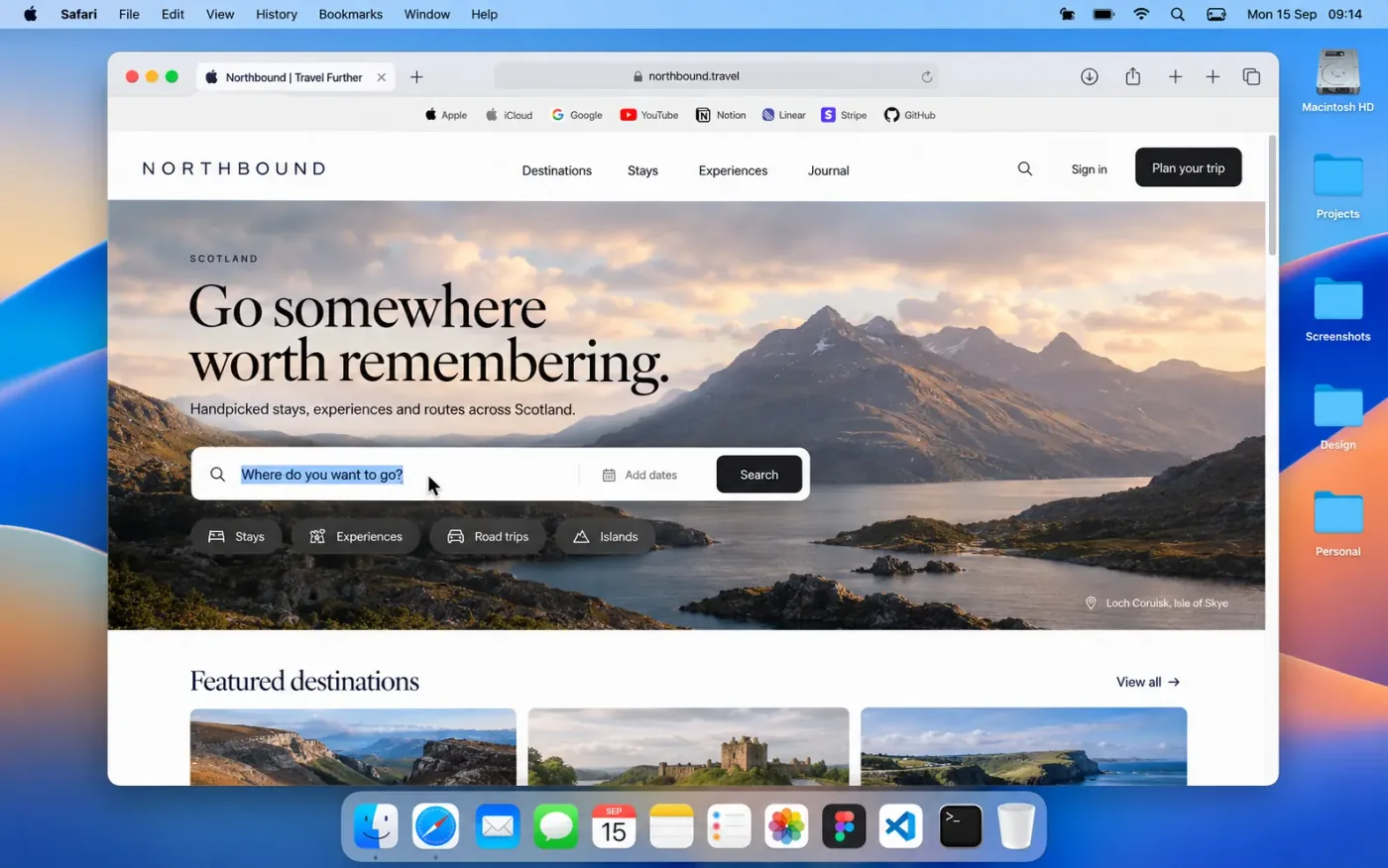 A MacBook Pro showing Safari, the app ControlPad is controlling